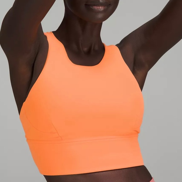 Lululemon Wunder Train Longline Bra Orange Frappe - Picture 4 of 6